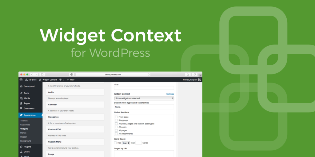 Widget Context for WordPress